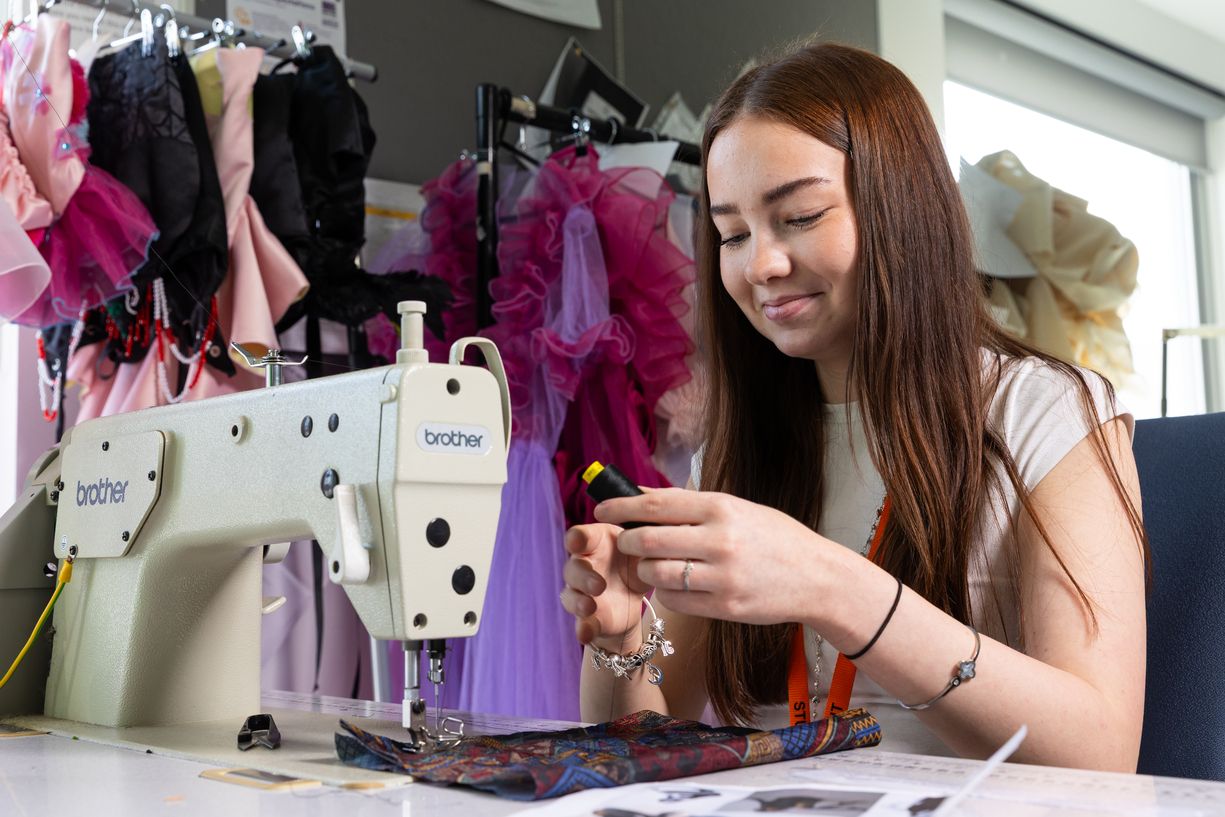 fashion student working