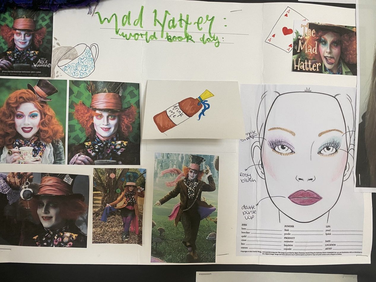 World Book Day Display, with photos and drawings