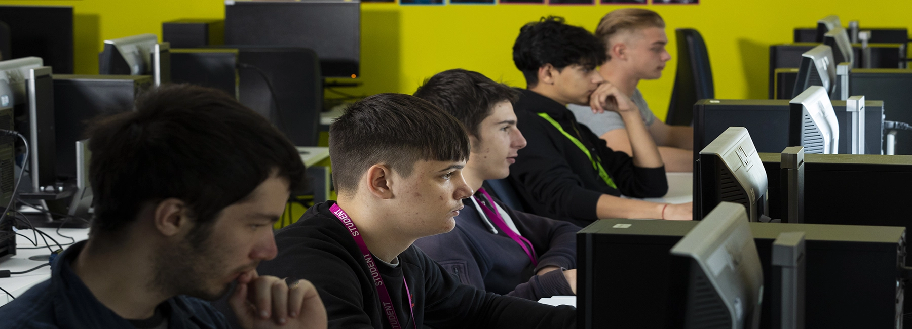 Student working on computer